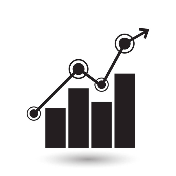 growth trending chart icon  - Vetor, Imagem