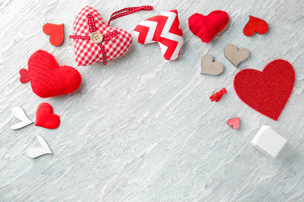 Various hearts on light background - Photo, Image