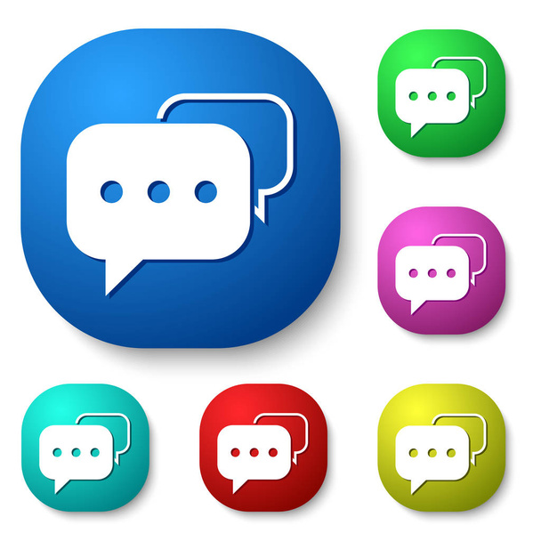message conversation icon set - Vettoriali, immagini