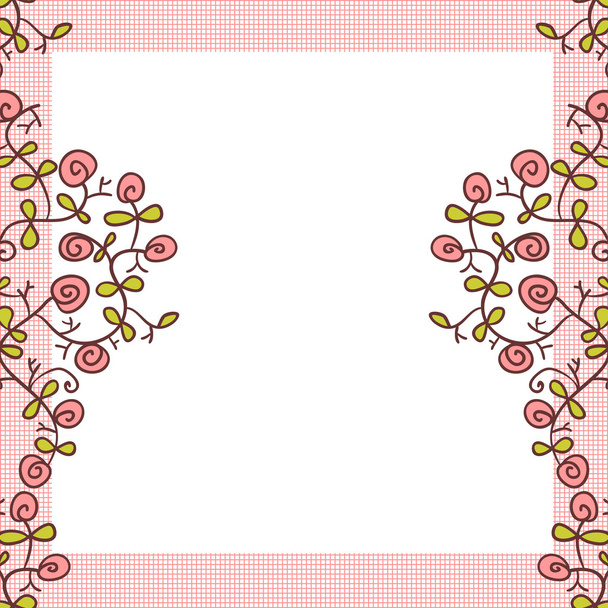 Flower frame cute background design - Wektor, obraz