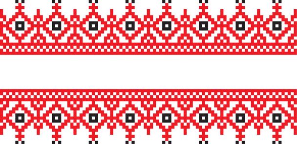 Patrón bordado sobre fondo transparente ornamento nacional ucraniano
 - Vector, imagen