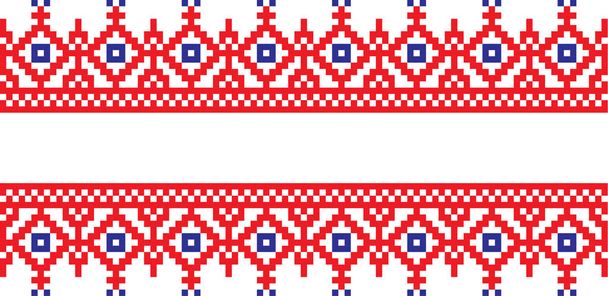 透明な背景ウクライナ国家の装飾の刺繍パターン - ベクター画像