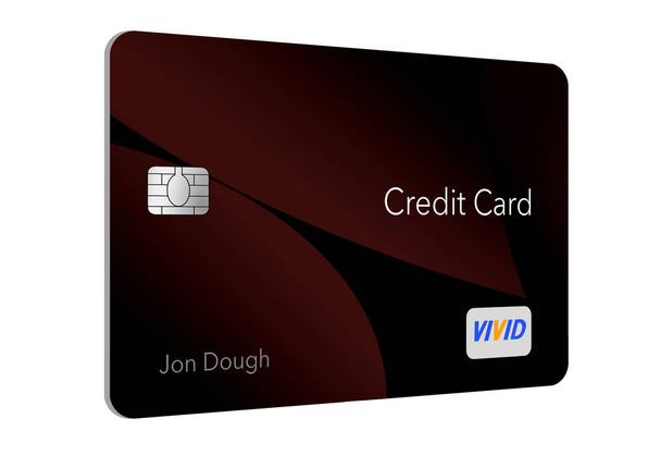 MODERN DESIGN CREDIT CARD- Aquí hay una tarjeta de crédito genérica con una cantidad mínima de gráficos en la parte delantera que es la tendencia para los diseños modernos de tarjetas de crédito
 - Foto, Imagen