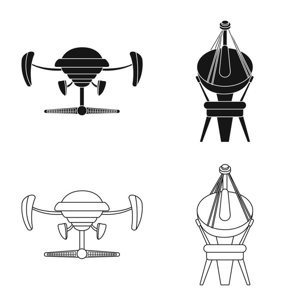 Vector illustration of mars and space icon. Collection of mars and planet stock vector illustration. - Vektor, kép