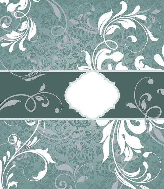 vector background with vintage floral ornaments - Вектор,изображение