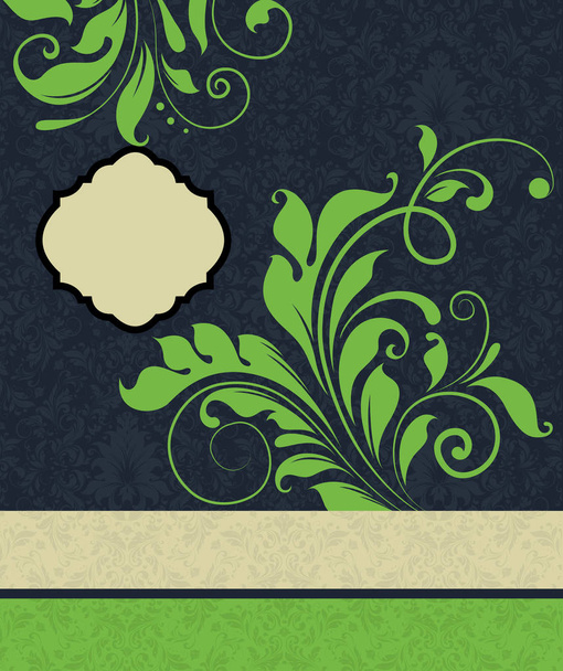 vector background with vintage floral ornaments - Vector, Imagen