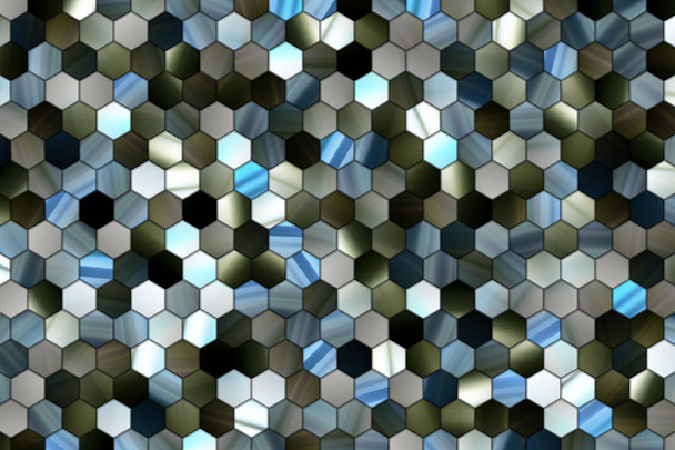 Tira hexagonal abstracta, textura de patrón colorido, telón de fondo o fondo
. - Foto, imagen
