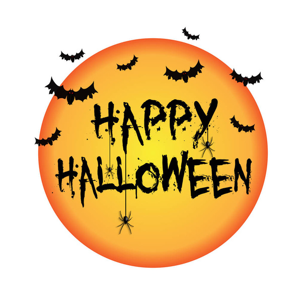 Stile grunge sfondo di Halloween con pipistrelli e ragni
 - Vettoriali, immagini