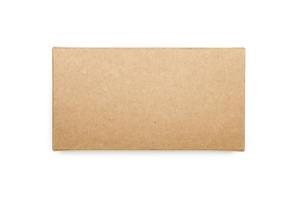 Caja de cartón aislado en el blanco
 - Foto, Imagen