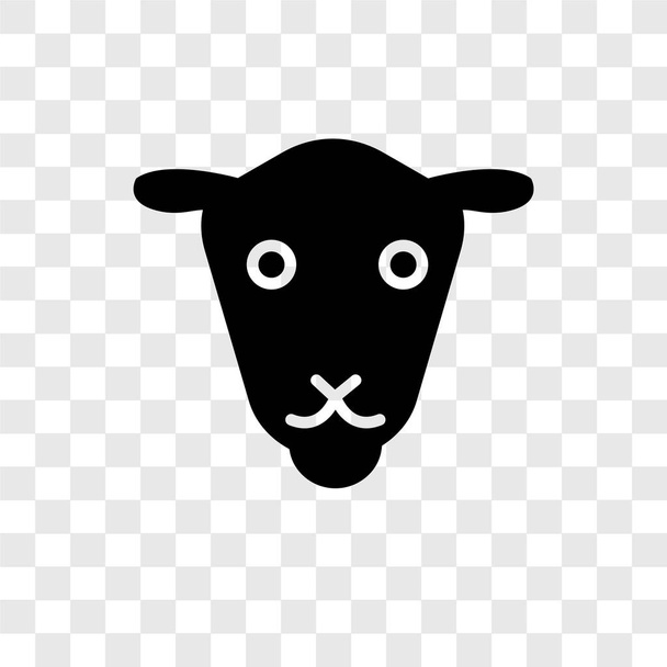 Female Sheep vector icon isolated on transparent background, Female Sheep transparency logo concept - Vector, Image