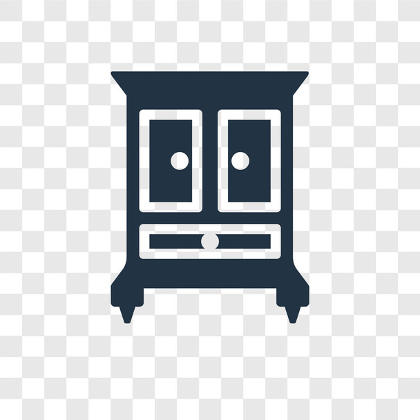 Kleiderschrank-Vektor-Symbol isoliert auf transparentem Hintergrund, Kleiderschrank-Transparenz-Logo-Konzept - Vektor, Bild