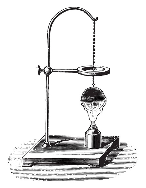 Anello di Gravesande, illustrazione incisa d'epoca. Enciclopedia Industriale E.-O. Lami - 1875
 - Vettoriali, immagini