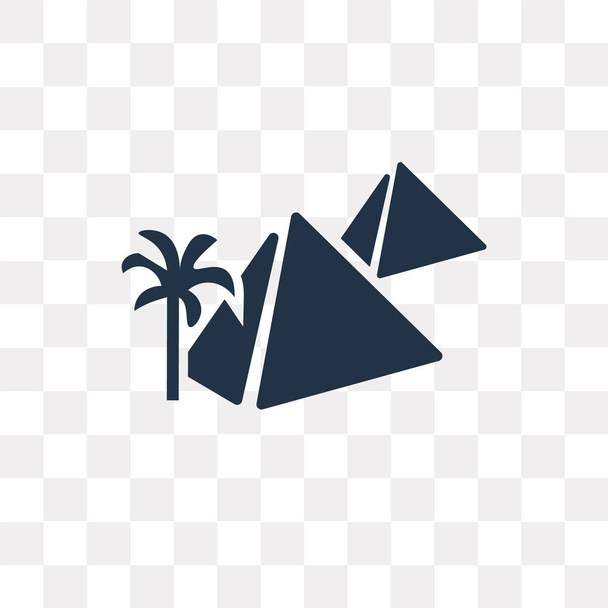 Pyramide Vektor-Symbol isoliert auf transparentem Hintergrund, Pyramide Transparenzkonzept kann Web-und mobile verwendet werden - Vektor, Bild