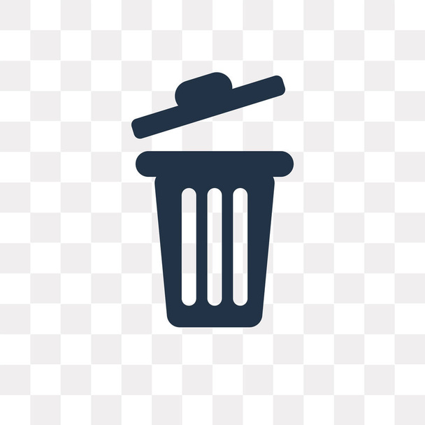 Trash can vector icon isolated on transparent background, Trash can transparency concept can be used web and mobile - Vector, Image