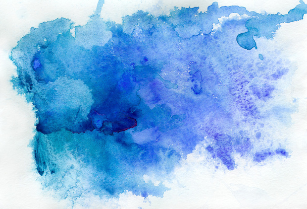 fondo azul acuarela - Foto, Imagen