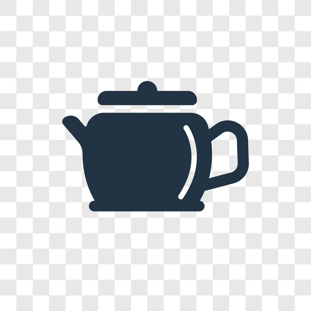 Teapot vector icon isolated on transparent background, Teapot transparency logo concept - Vector, Image