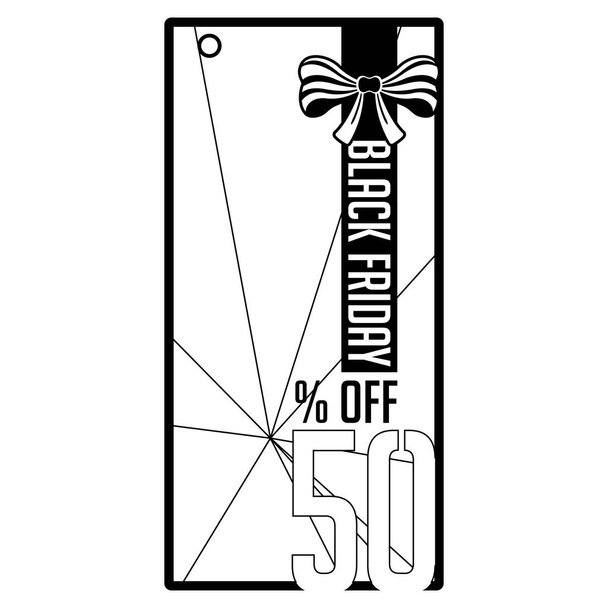 Isolated black friday label - Vector, afbeelding