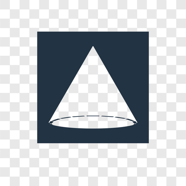 Ícone do vetor do cone isolado no fundo transparente, conceito do logotipo da transparência do cone
 - Vetor, Imagem