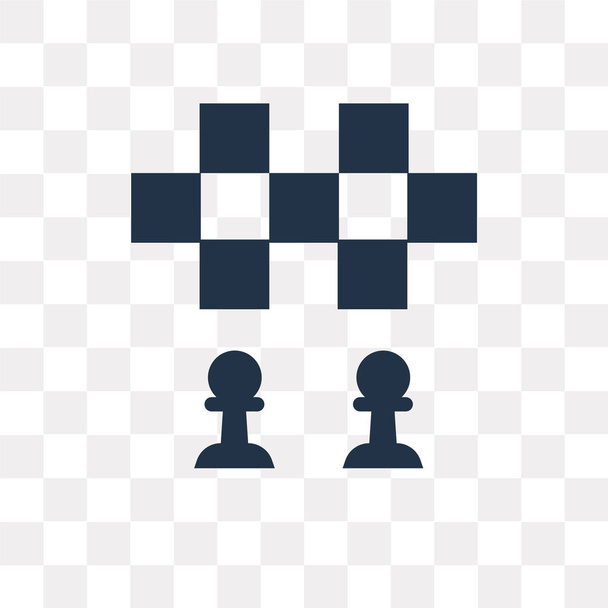 Icono de vector de ajedrez aislado sobre fondo transparente, concepto de transparencia de ajedrez se puede utilizar web y móvil
 - Vector, imagen