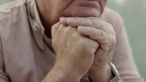 Seniors portrait, sad elderly man - Footage, Video