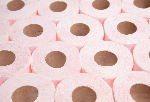 Many rolls of toilet paper as background - Photo, Image