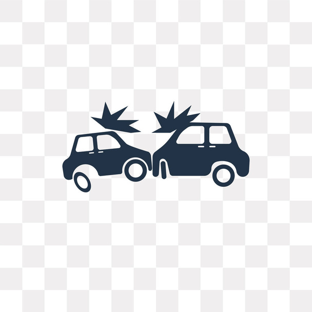 Crash vector icon isolated on transparent background, Crash transparency concept can be used web and mobile - Vector, Image