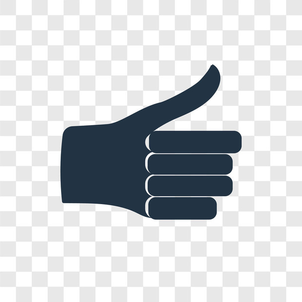 Thumb up vetor ícone isolado em fundo transparente, Thumb up transparência logotipo conceito
 - Vetor, Imagem