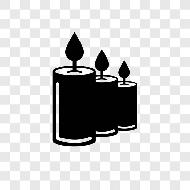 Icona vettoriale della candela isolata su sfondo trasparente, concetto del logo della trasparenza della candela
 - Vettoriali, immagini