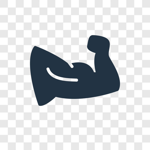 Icono de vector muscular aislado sobre fondo transparente, concepto de logotipo de transparencia muscular
 - Vector, Imagen