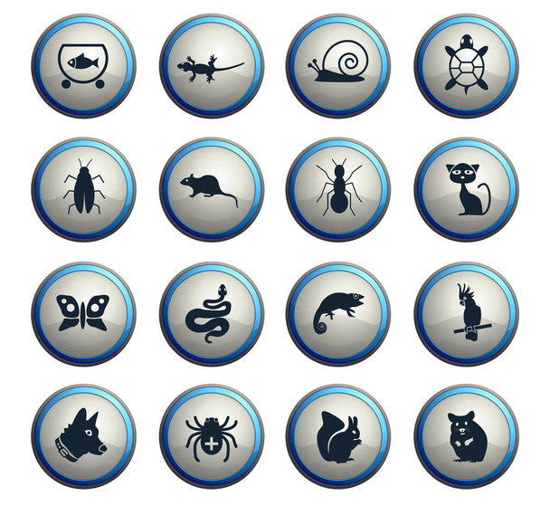 conjunto de ícones de animais - Vetor, Imagem