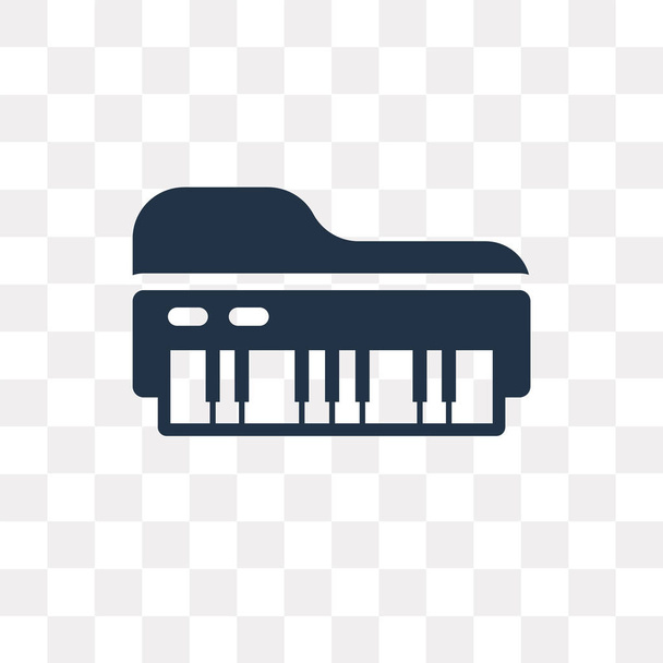Icône vectorielle de piano isolée sur fond transparent, concept de transparence de piano peut être utilisé web et mobile
 - Vecteur, image