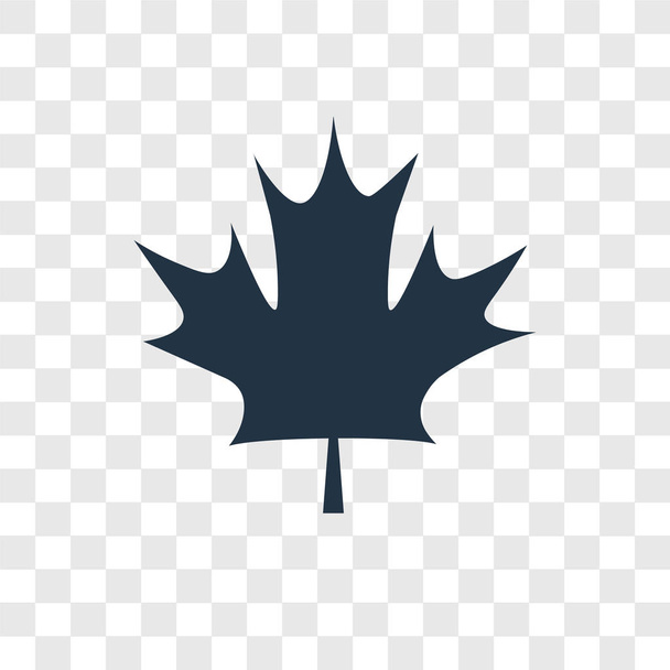 Σφενδάμνου φύλλο εικονίδιο διάνυσμα απομονώνονται σε διαφανές φόντο, Maple leaf διαφάνεια λογότυπο έννοια - Διάνυσμα, εικόνα
