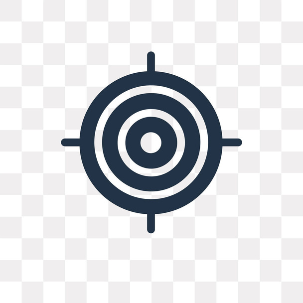 Target vector icon isolated on transparent background, Target transparency concept can be used web and mobile - Vector, Image