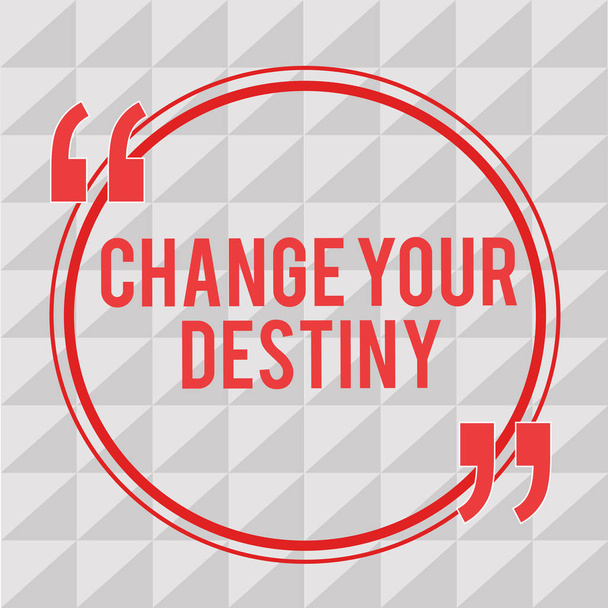 Change Your Destiny gösterilen Not yazma. Yeniden yazma geliştirmek hedefleyen başlamak showcasing farklı bir gelecek iş fotoğraf - Fotoğraf, Görsel