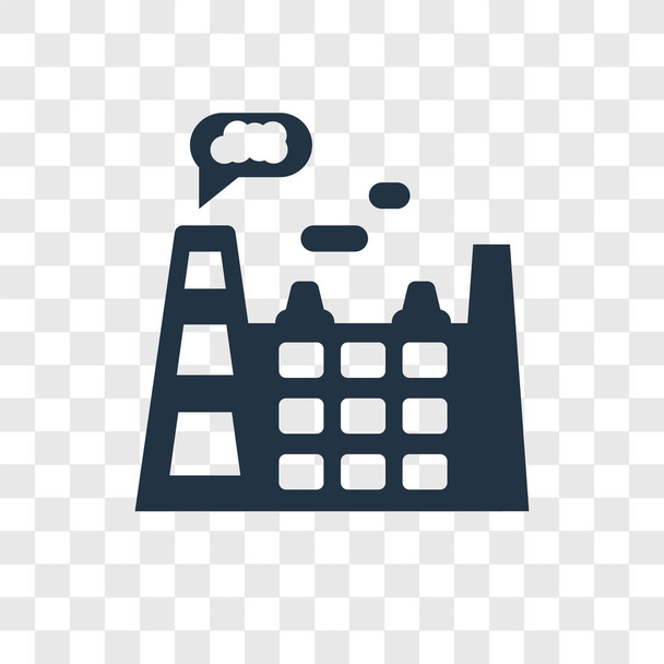 Fabrik-Vektor-Symbol isoliert auf transparentem Hintergrund, Fabrik Transparenz Logo-Konzept - Vektor, Bild