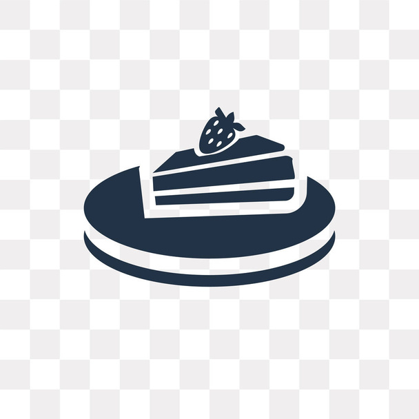 ケーキ ベクトルのアイコンが透明な背景、ケーキのスライス透明性概念に分離のスライスが使用する web とモバイルにすることができます。 - ベクター画像