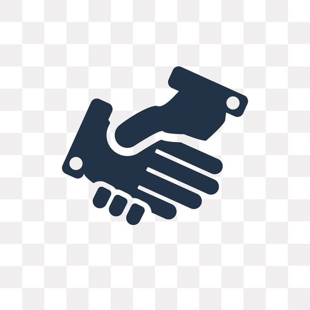 Handshake-Vektorsymbol isoliert auf transparentem Hintergrund, Handshake-Transparenzkonzept kann im Web und mobil genutzt werden - Vektor, Bild