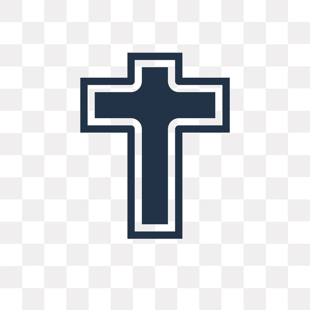 Katolicizmus vektor ikon elszigetelt átlátszó háttér, katolicizmus átláthatóság koncepció lehet használt web és mobil - Vektor, kép