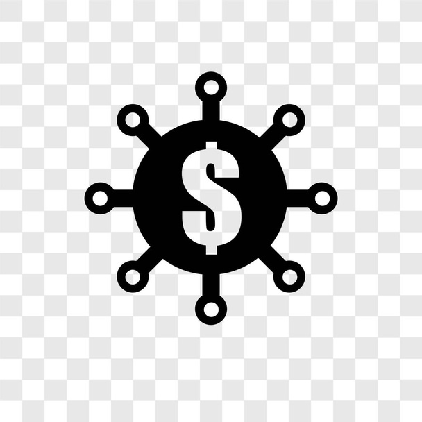 Saydam arka plan üzerinde Crowdfunding saydamlık logo kavramı izole Crowdfunding vektör simgesi - Vektör, Görsel