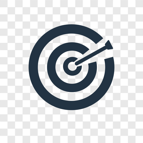 Läpinäkyvälle taustalle eristetty kohdevektori-ikoni, Target transparency logo käsite
 - Vektori, kuva