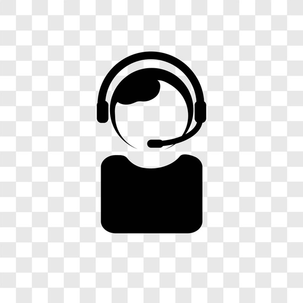 Telemarketer vector icon isolated on transparent background, Telemarketer transparency logo concept - Vector, Image