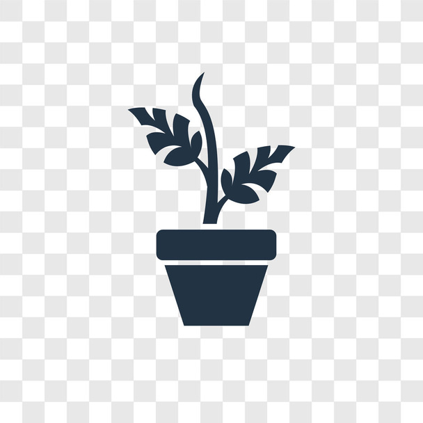 Ícone de vetor de planta isolado em fundo transparente, conceito de logotipo de transparência de planta
 - Vetor, Imagem