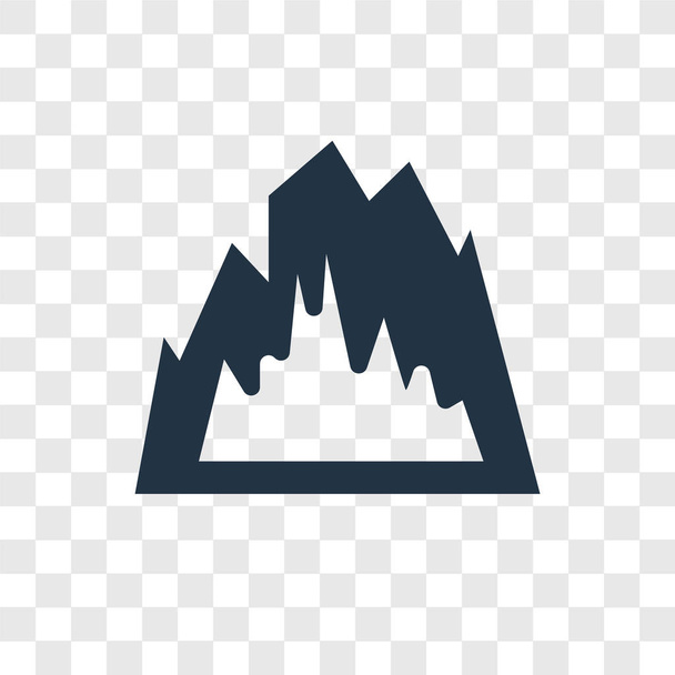 Icono de vector de cueva aislado sobre fondo transparente, concepto de logotipo de transparencia de cueva
 - Vector, imagen
