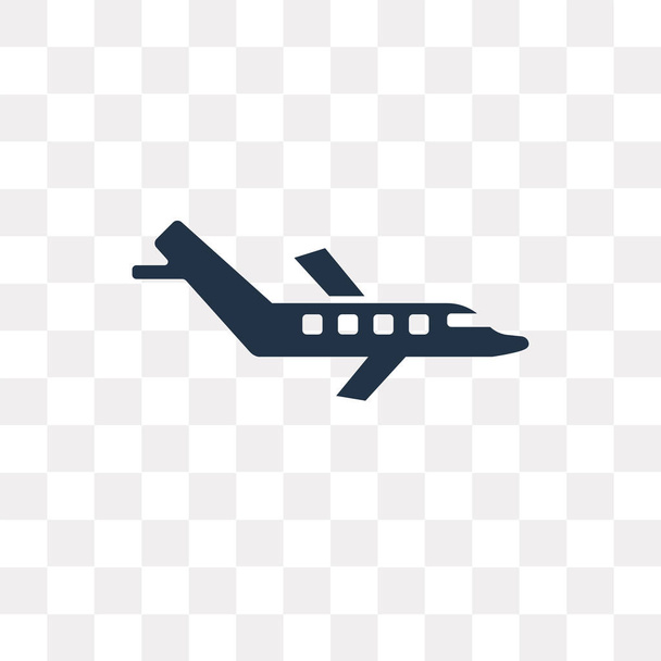 Airplane vector icon isolated on transparent background, Airplane transparency concept can be used web and mobile - Vector, Image