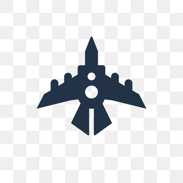 Army airplane vector icon isolated on transparent background, Army airplane transparency concept can be used web and mobile - Vector, Image