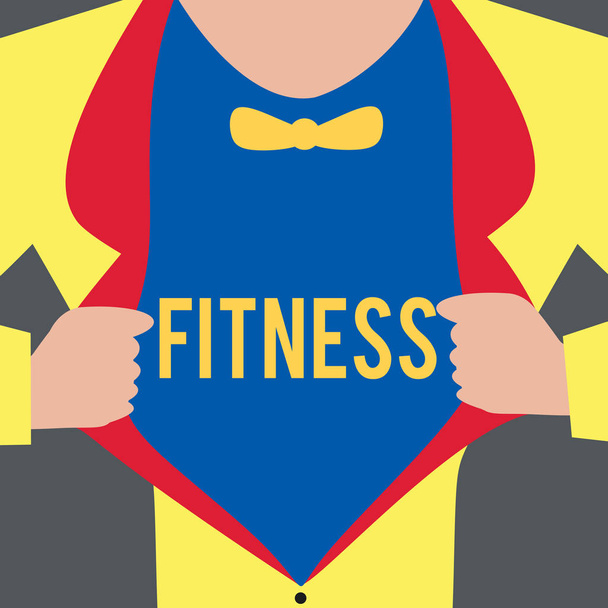 Szöveg jel mutatja a Fitness. Fogalmi fénykép feltétele fizikailag alkalmas egészséges edzés edzés alkalmas szerepe - Fotó, kép