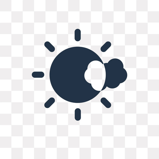 Sun vektorové ikony izolované na průhledné pozadí, koncept transparentnosti slunce mohou být použity webové a mobilní - Vektor, obrázek