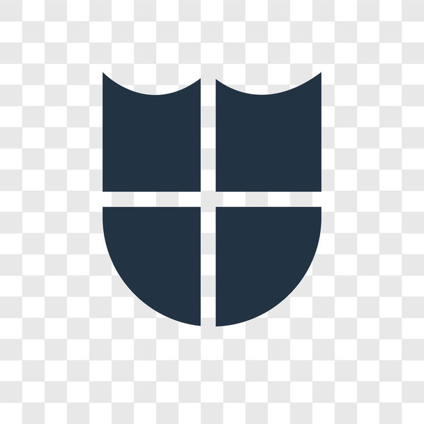 Icono de vector de escudo aislado sobre fondo transparente, concepto de logotipo de transparencia de escudo
 - Vector, imagen