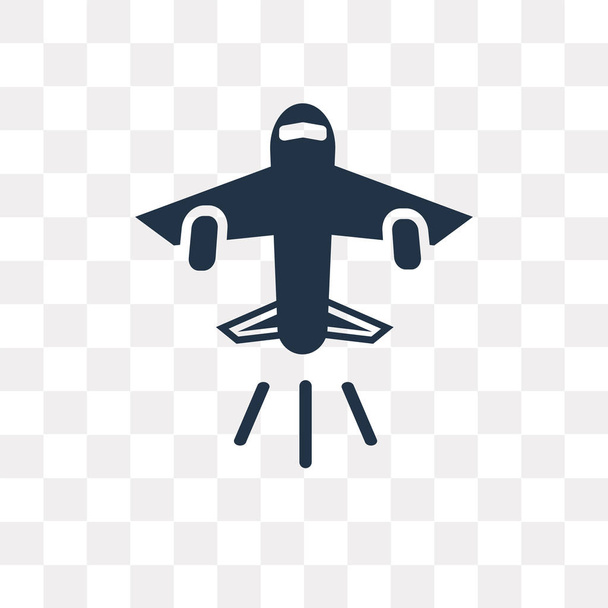 Landing Runway vector icon isolated on transparent background, Landing Runway transparency concept can be used web and mobile - Διάνυσμα, εικόνα