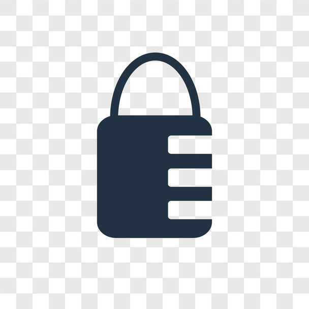 Padlock vector icon isolated on transparent background, Padlock transparency logo concept - Vector, Image